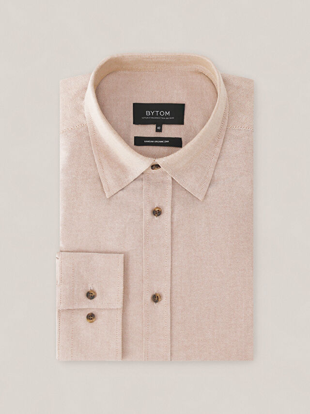 BEŻOWA KOSZULA CAPRI DŁUGI RĘKAW