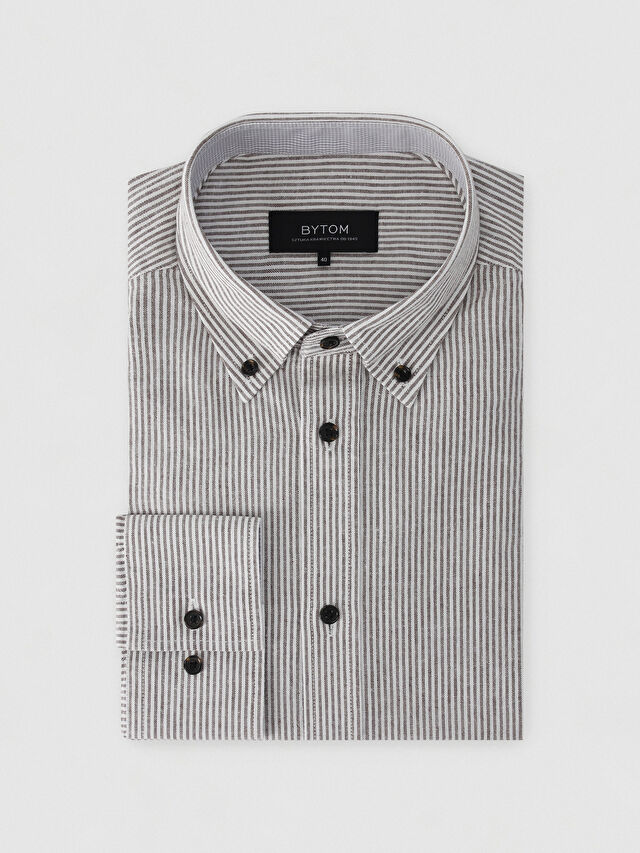 BEŻOWA KOSZULA MALMO DŁUGI RĘKAW