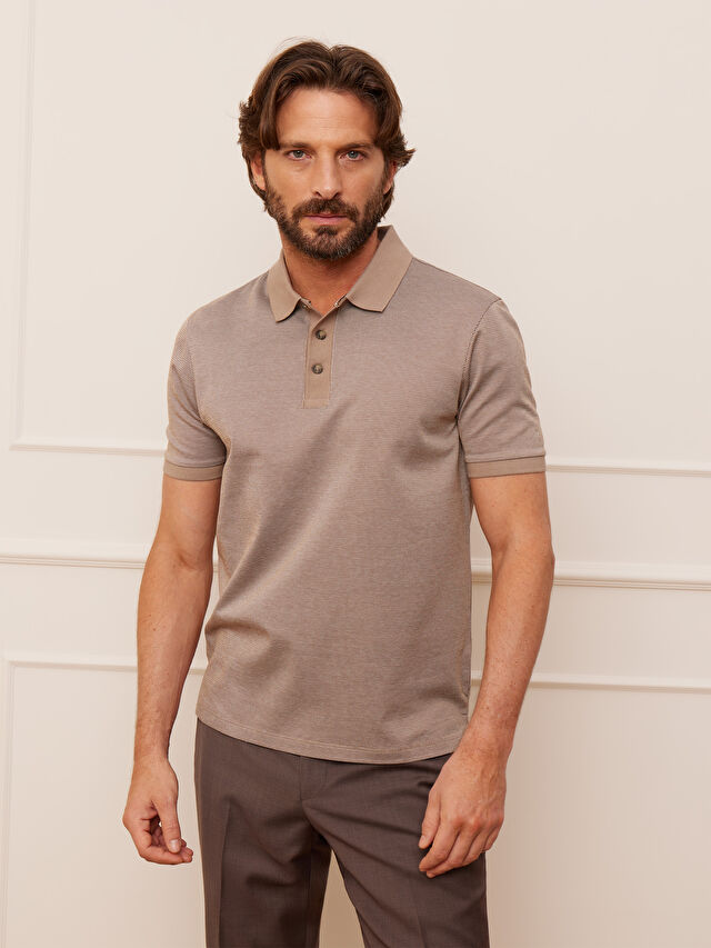 BEŻOWE KLASYCZNE POLO PRESSEN