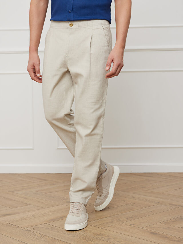 BEŻOWE SPODNIE BERG