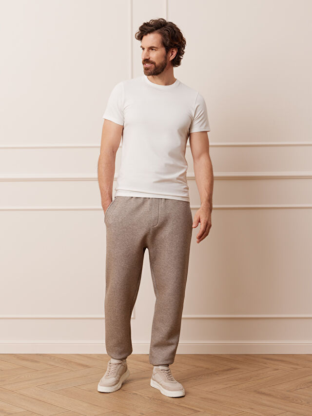 BEŻOWE SPODNIE DRESOWE SAMONETON