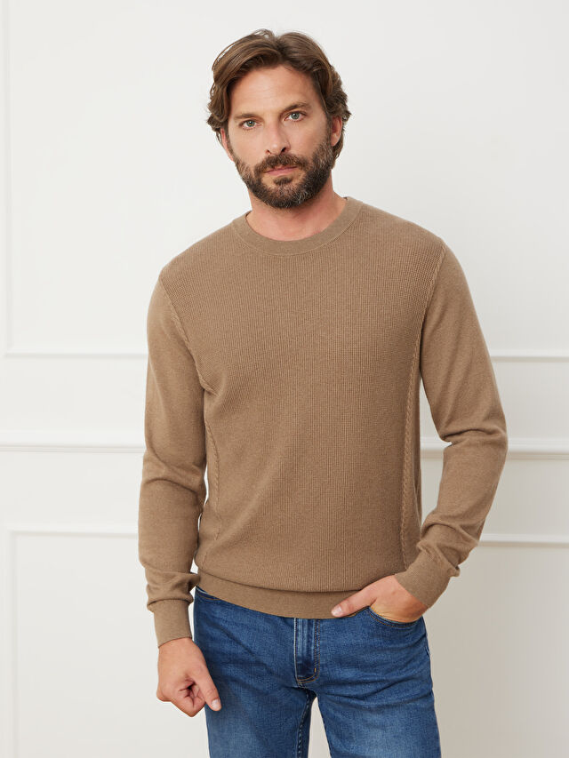 BEŻOWY SWETER WARREN