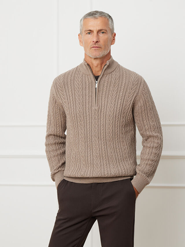 BEŻOWY SWETER PEBBLE