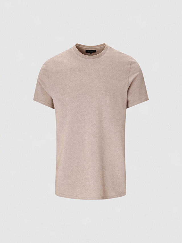 BEŻOWY T-SHIRT CAPERTON