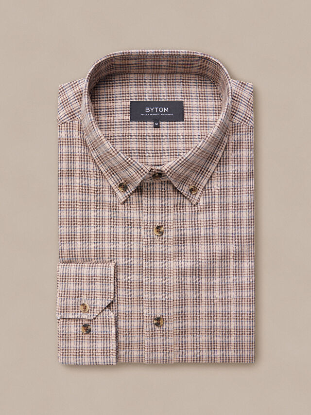 BEŻOWA KOSZULA DŁUGI RĘKAW