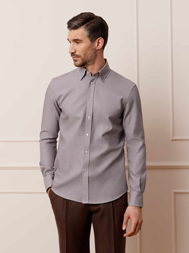 BEŻOWA KOSZULA DŁUGI RĘKAW