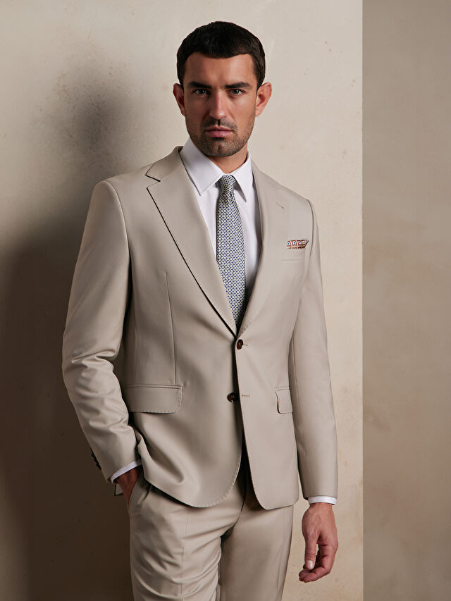 BEŻOWA MARYNARKA DO GARNITURU - MIKSUJ I ŁĄCZ