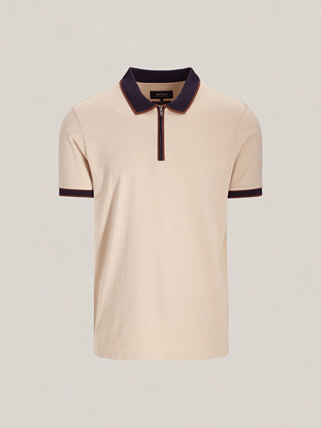 BEŻOWE POLO LETTON