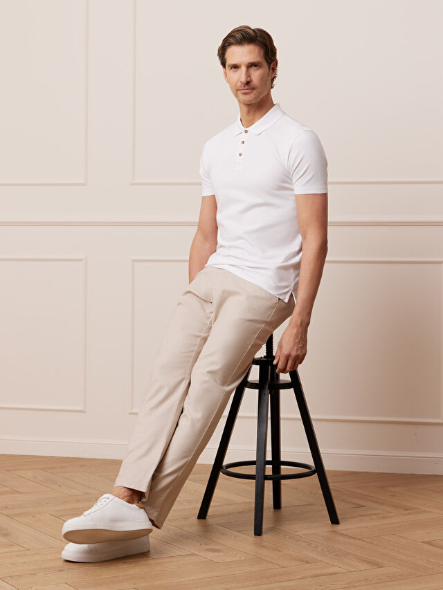 BEŻOWE SPODNIE LESWALT