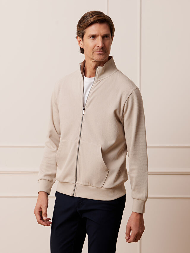 BEŻOWA BLUZA LEISTON