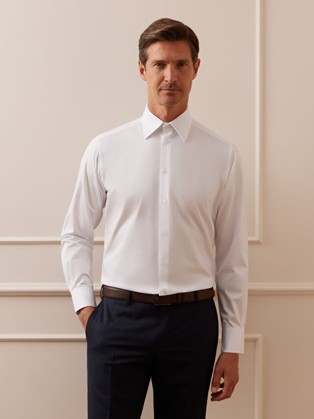 BIAŁA KOSZULA HAGA DŁUGI RĘKAW