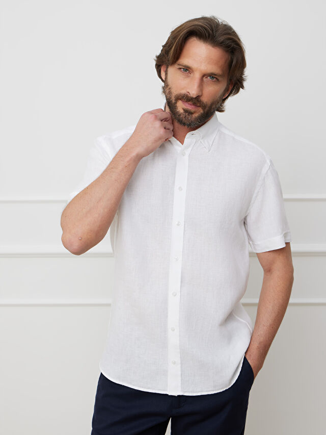 BIAŁA KOSZULA CAPRI KRÓTKI RĘKAW