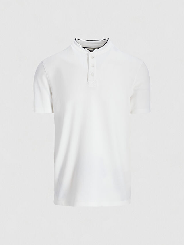 BIAŁE KLASYCZNE POLO COMBER