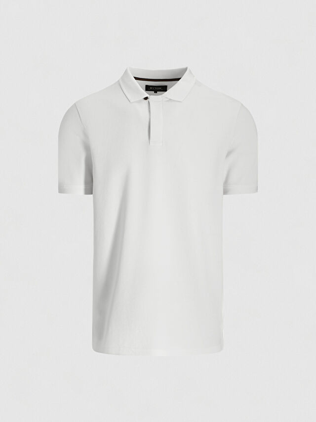 BIAŁE KLASYCZNE POLO FISHLAM