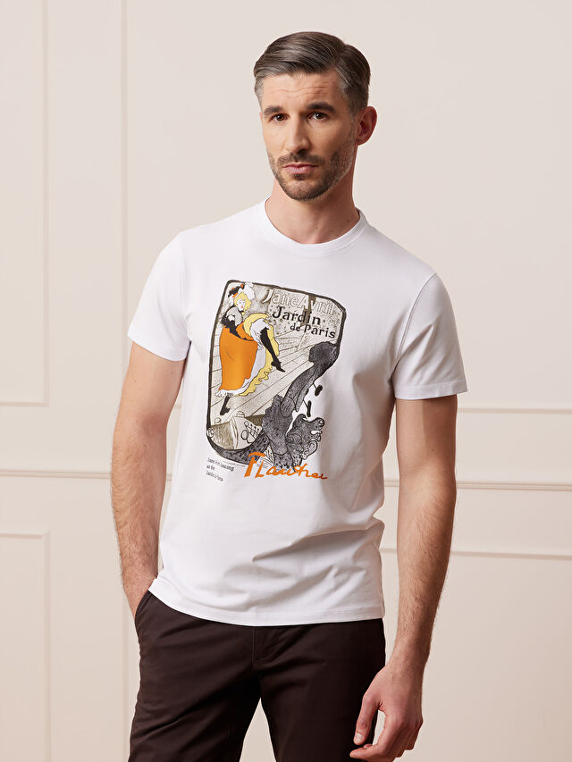 BIAŁY T-SHIRT LAUTREC