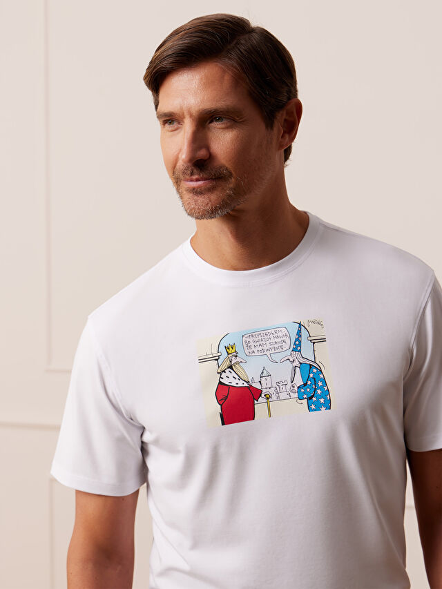 BIAŁY T-SHIRT MLECZKO