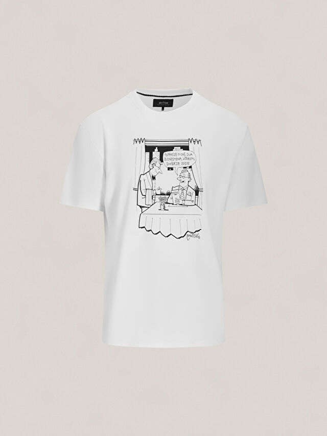 BIAŁY T-SHIRT MLECZKO