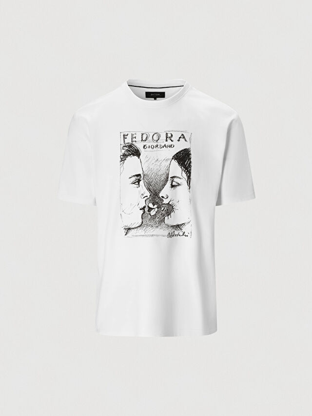 BIAŁY T-SHIRT OLBIŃSKI