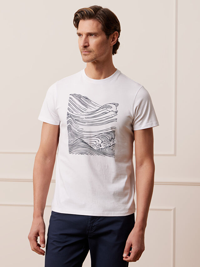 BIAŁY T-SHIRT MINTON