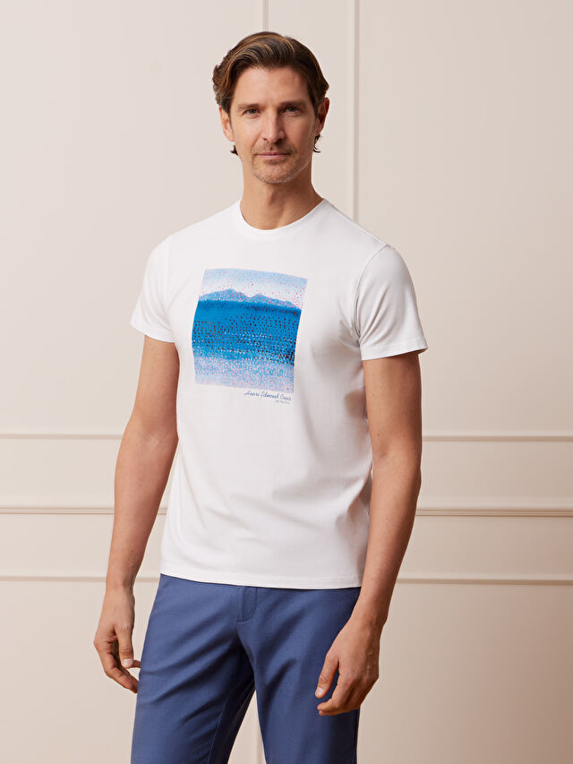 BIAŁY T-SHIRT POINTYLIZM2