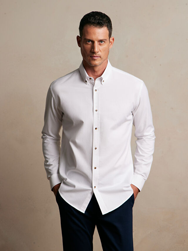 BIAŁA KOSZULA DŁUGI RĘKAW