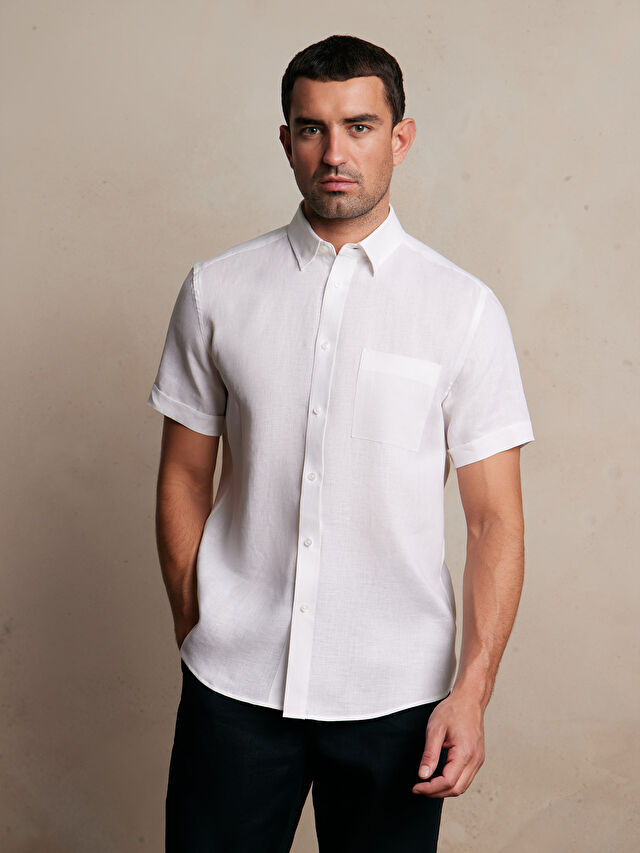 BIAŁA KOSZULA KR. RĘKAW