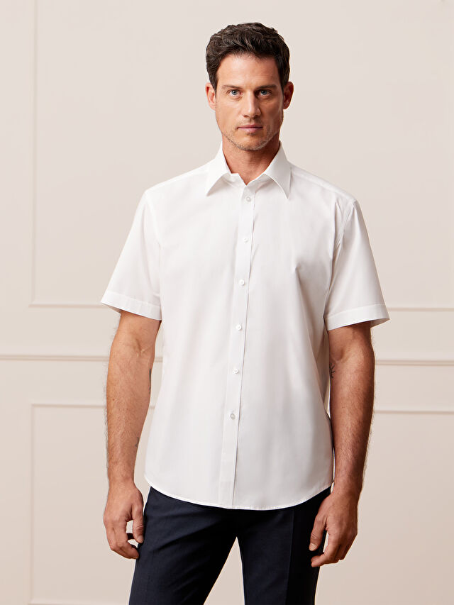 BIAŁA KOSZULA KRÓTKI RĘKAW