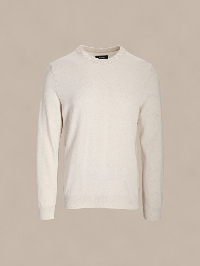 SWETER POMONA Z BAWEŁNĄ I LNEM