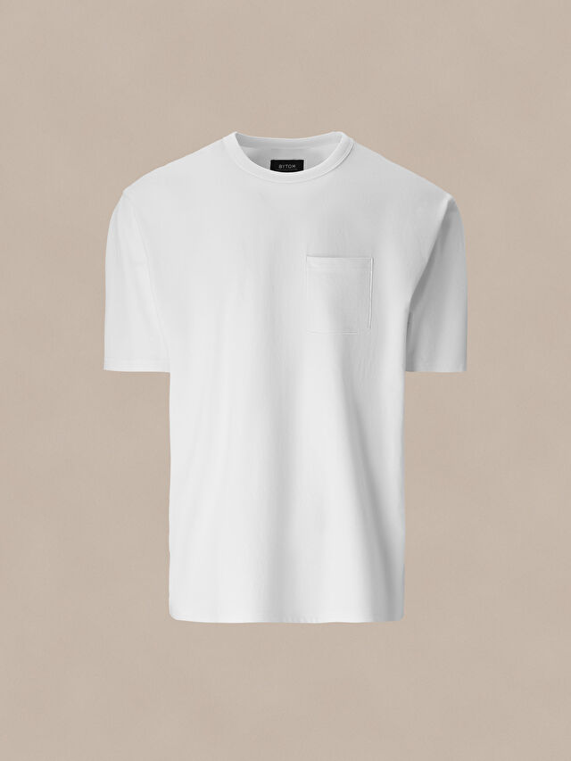 BAWEŁNIANY T-SHIRT BANAS