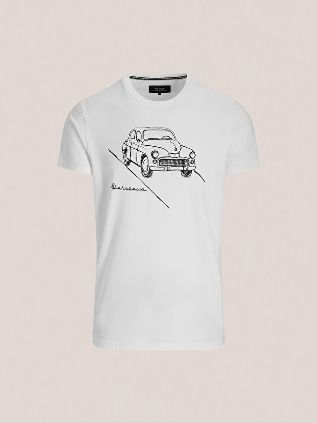 BIAŁY T-SHIRT WARSZAWA