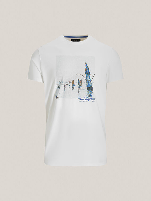 BIAŁY T-SHIRT POINTYLIZM1