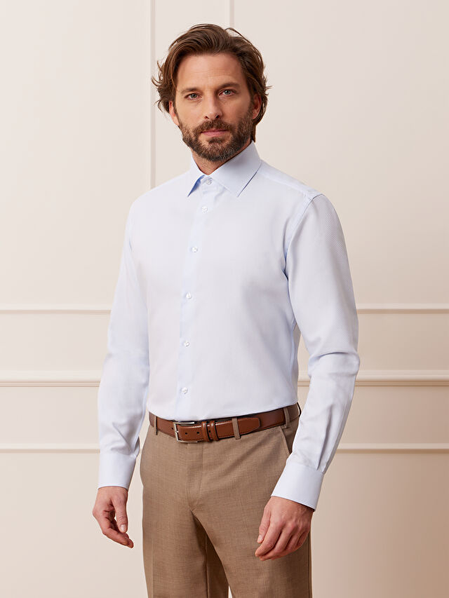 NIEBIESKA KOSZULA ROMA DŁUGI RĘKAW