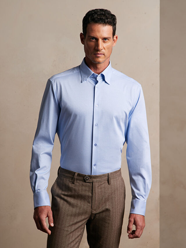 NIEBIESKA KOSZULA DŁUGI RĘKAW