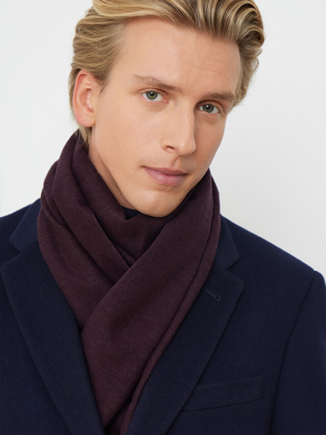 BORDOWY WEŁNIANY SZAL WHITLEY