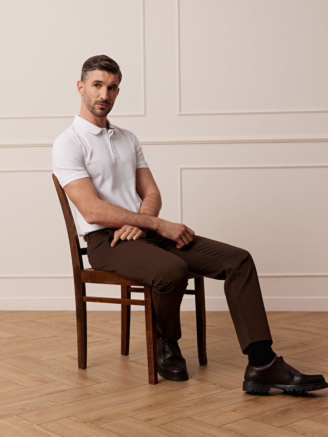 BRĄZOWE SPODNIE WES