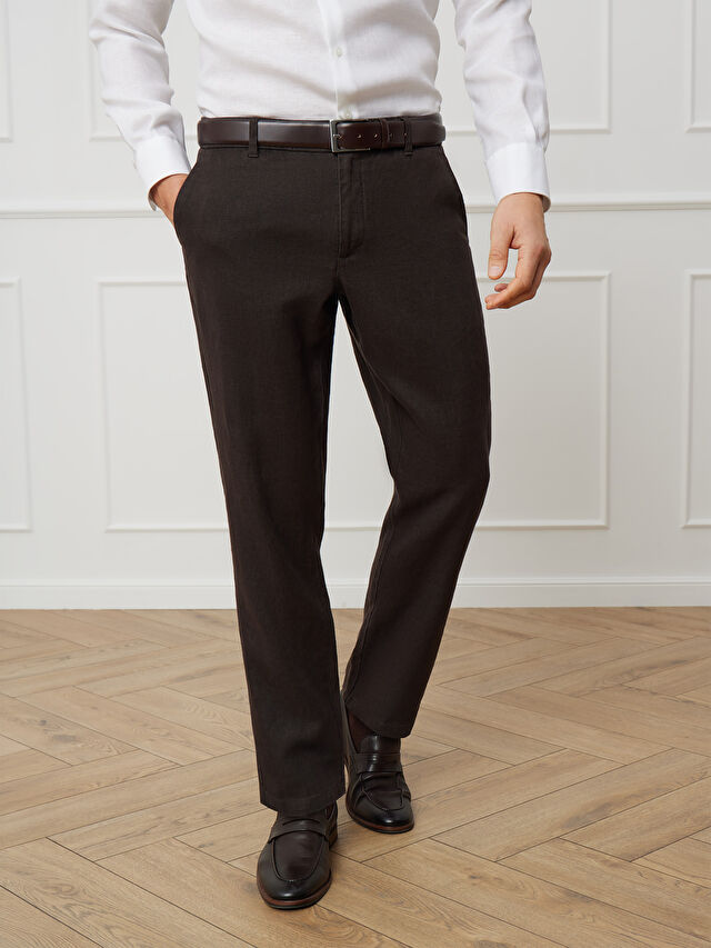 BRĄZOWE SPODNIE CANEY