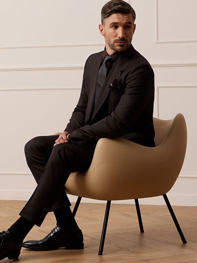 BRĄZOWE SPODNIE DO GARNITURU - MIKSUJ I ŁĄCZ