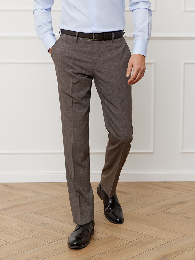 BRĄZOWE SPODNIE DO GARNITURU - MIKSUJ I ŁĄCZ