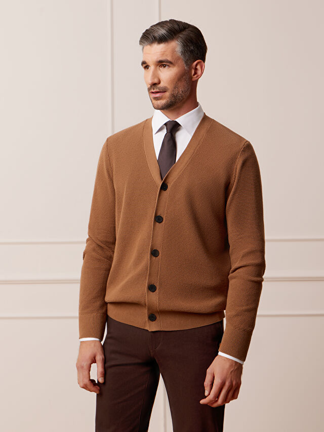 BRĄZOWY KARDIGAN MELIDEN