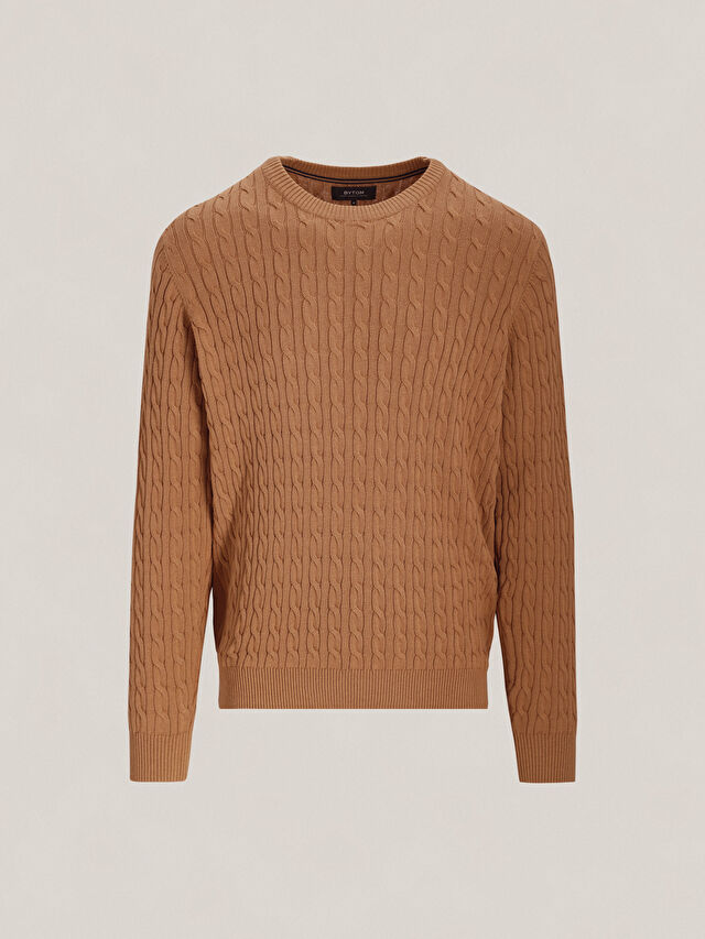 BRĄZOWY SWETER BRATOFT