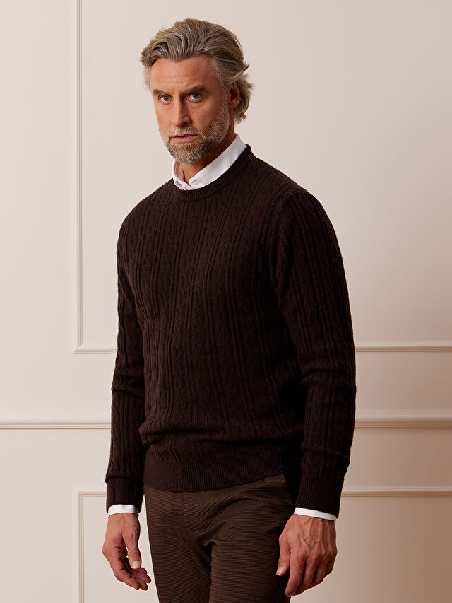 BRĄZOWY SWETER MARCONI