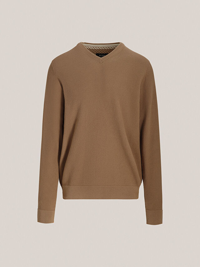 BRĄZOWY SWETER BUBLE