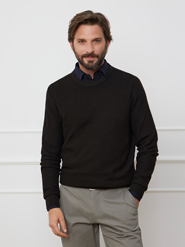 BRĄZOWY SWETER ALBERTO