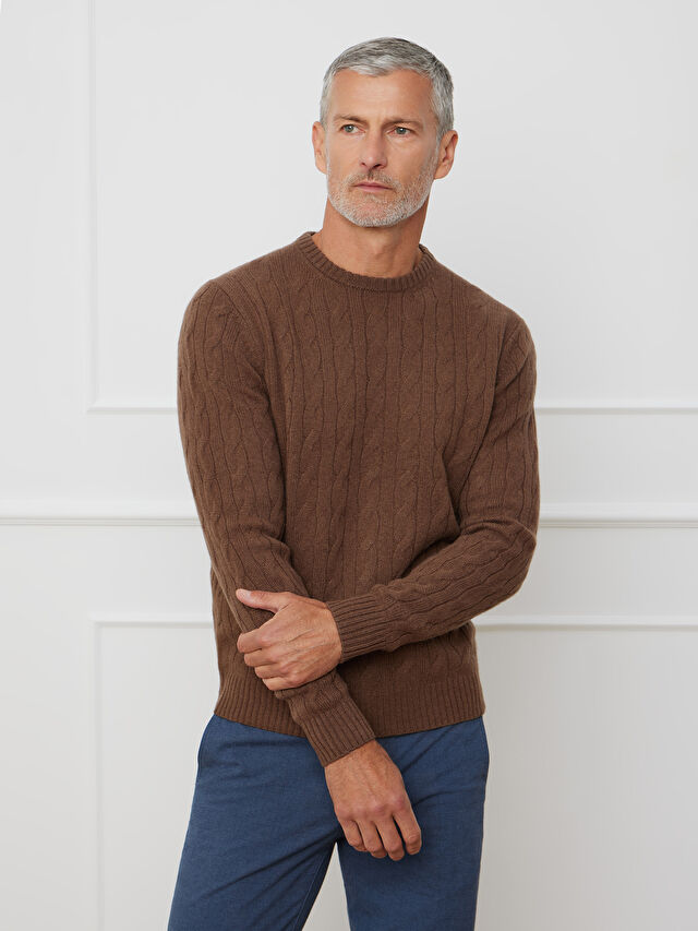 BRĄZOWY SWETER FLINTON