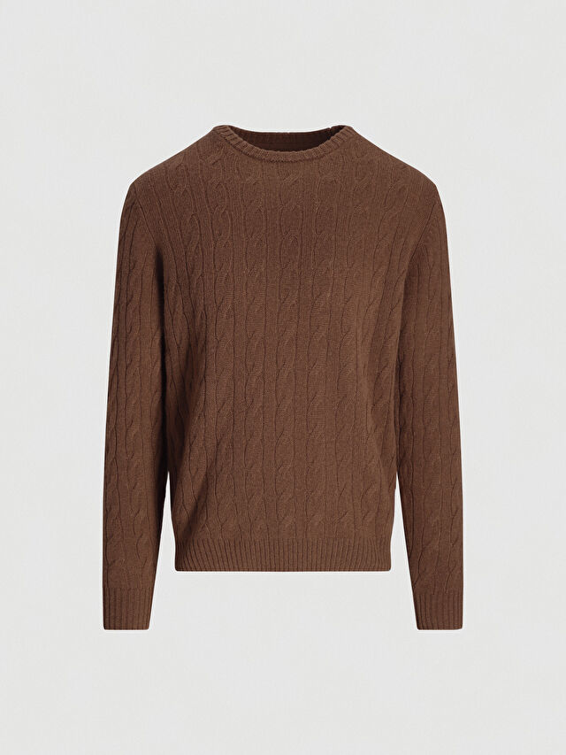 BRĄZOWY SWETER FLINTON
