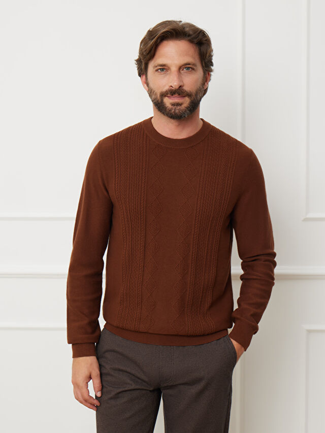 BRĄZOWY SWETER ANTON