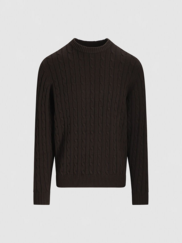 BRĄZOWY SWETER CALARO