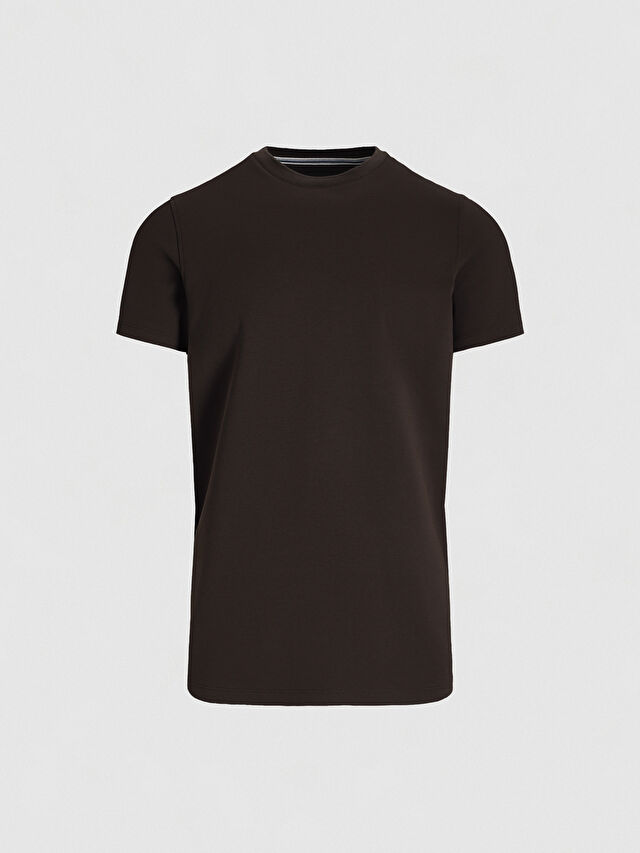 BRĄZOWY T-SHIRT WALSEY