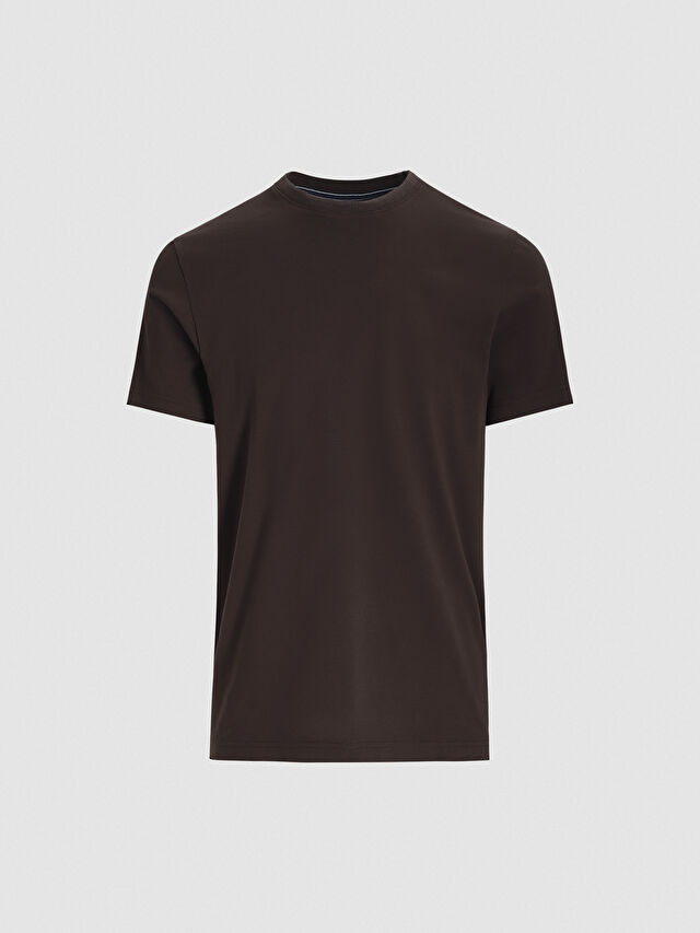 BRĄZOWY T-SHIRT GASPANORF