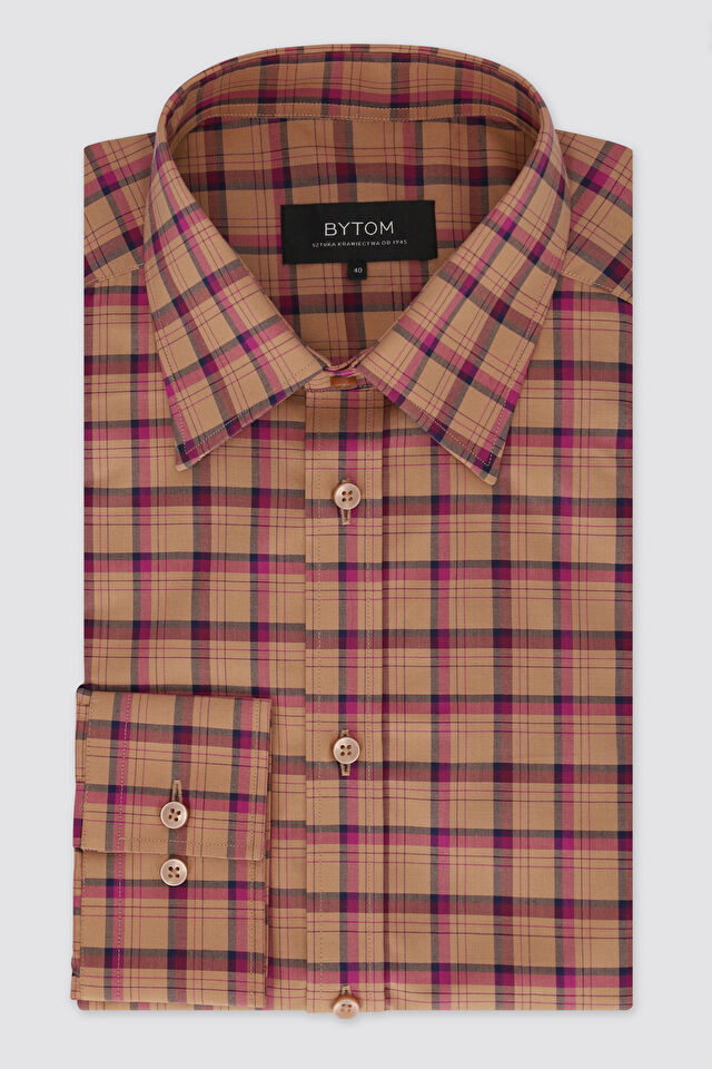 BRĄZOWA KOSZULA DŁUGI RĘKAW